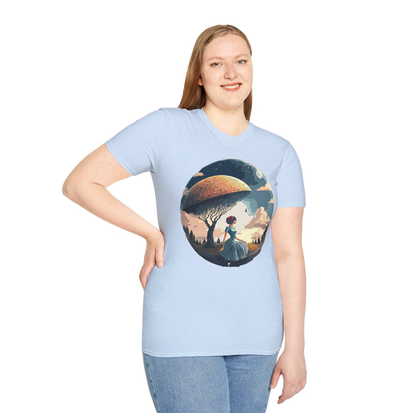 Womens Ladies Graphic T Shirts Art Design Shirt Gildan Softstyle 64000 Unisex Tee
