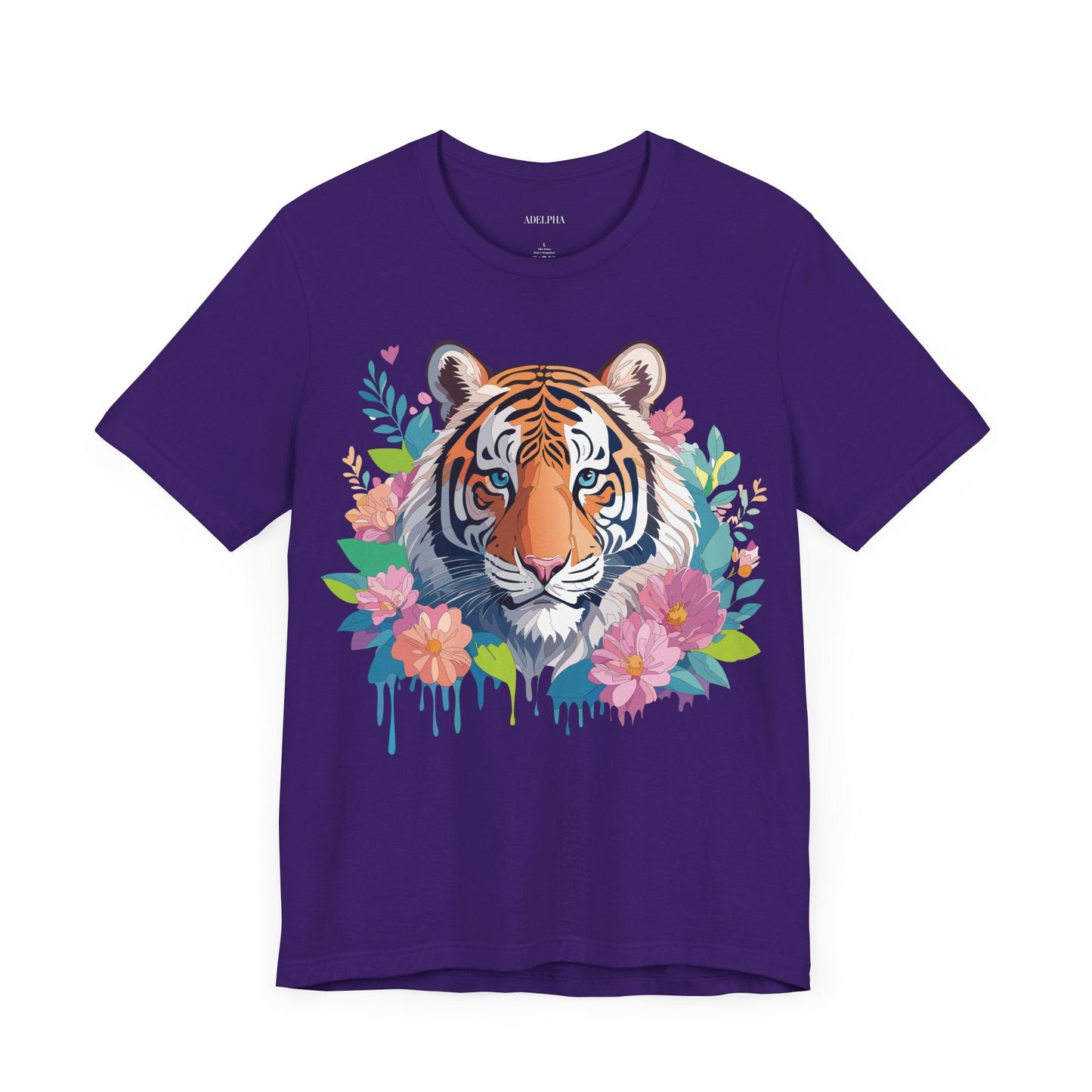 Tiger Graphic Unisex 100 Cotton Vintage Art with Animal Tee 2