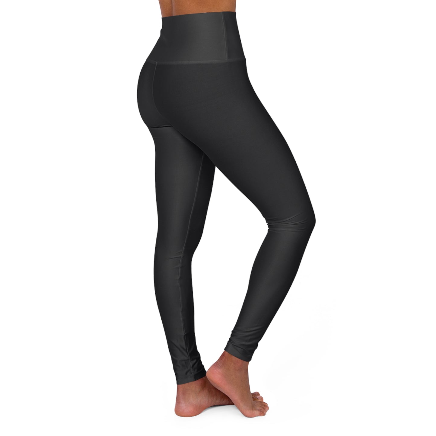 Shadow Grey Color High-Waist Yoga Leggings Women's Seamless Poly-Span Stretchy Performance Pants