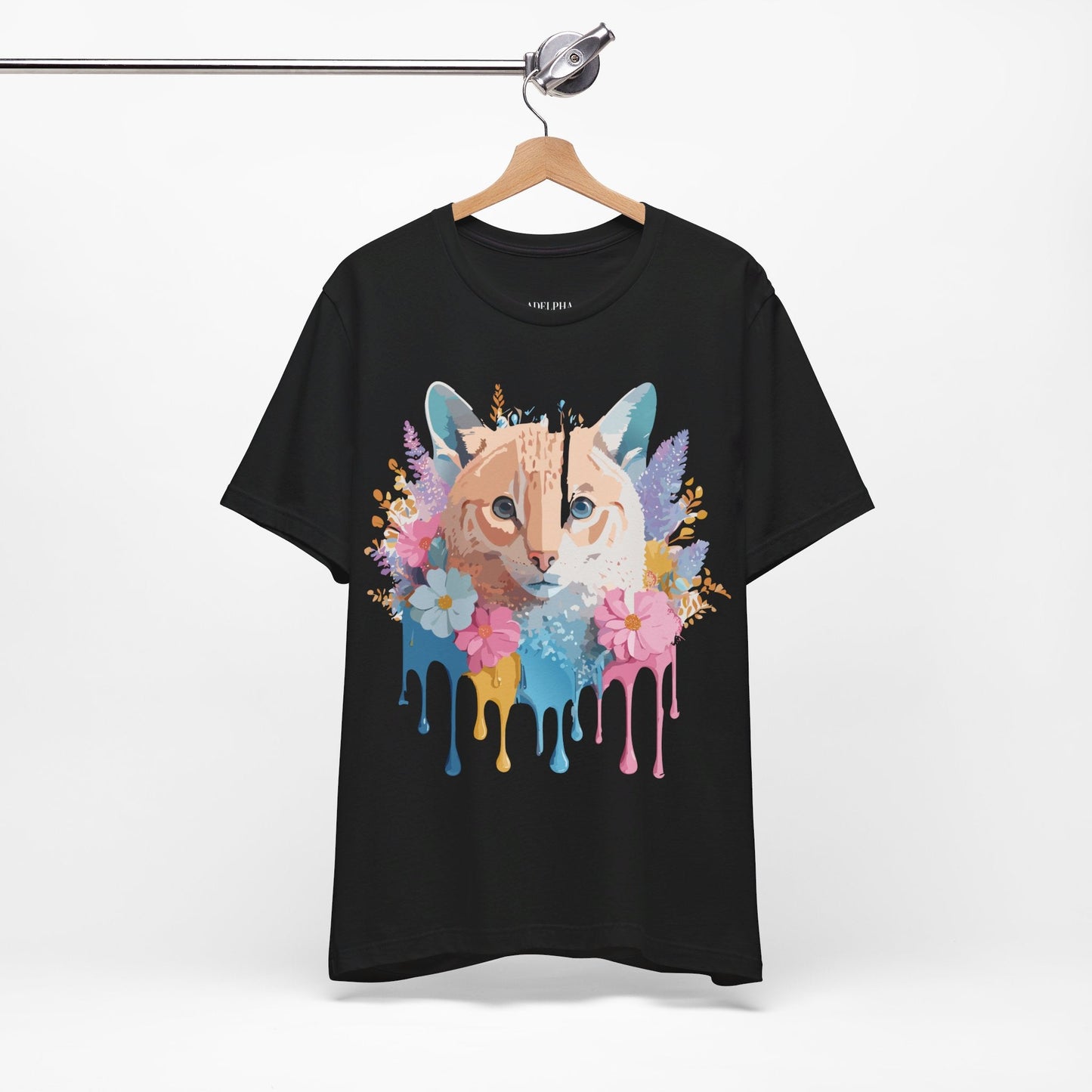 Cat Graphic Tee Unisex Vintage Art Design Adelpha Premium Comfort