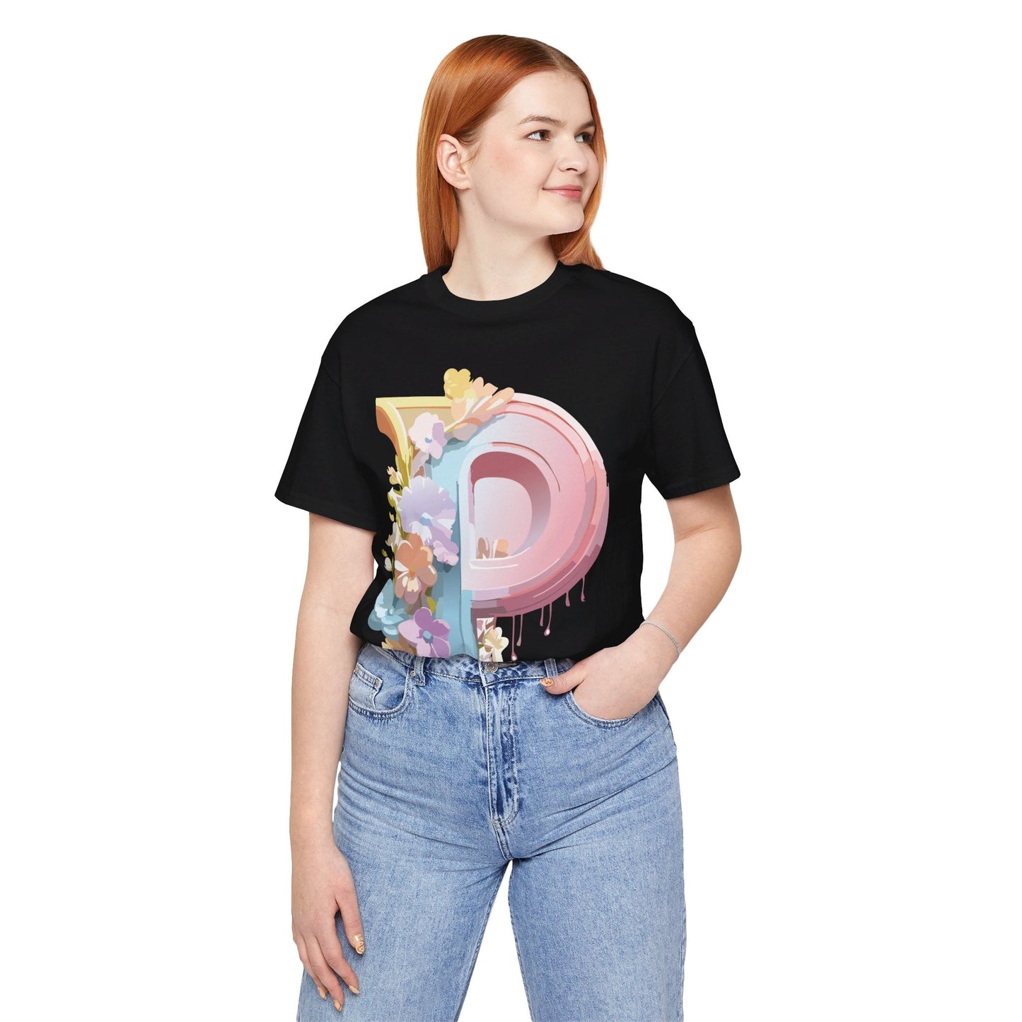 Letter P Shirt Graphic Tee Unisex Jersey Short Sleeve Adelpha Vintage Inspired Artwork