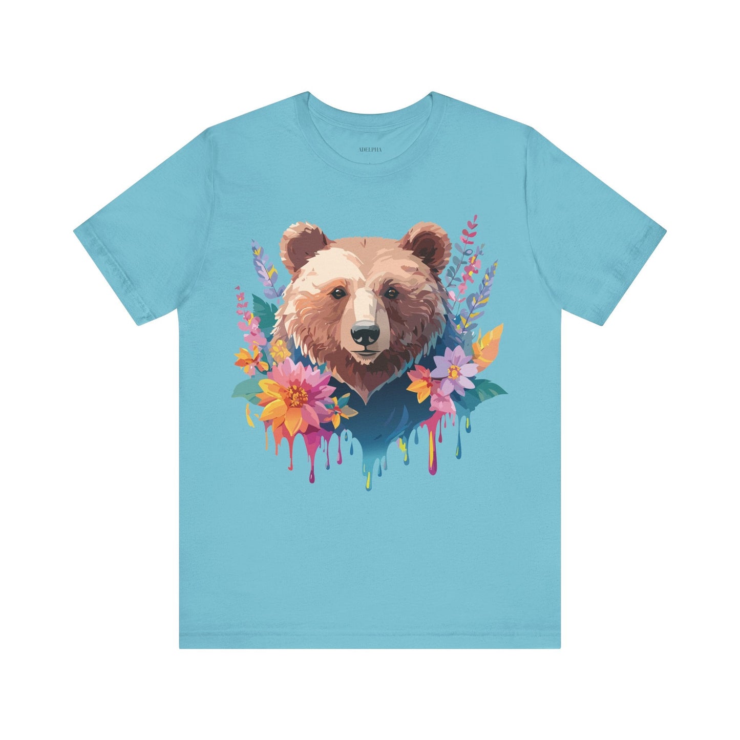 Bear Graphic Unisex 100 Cotton Short Sleeve Art Design Vintage T-Shirt 5