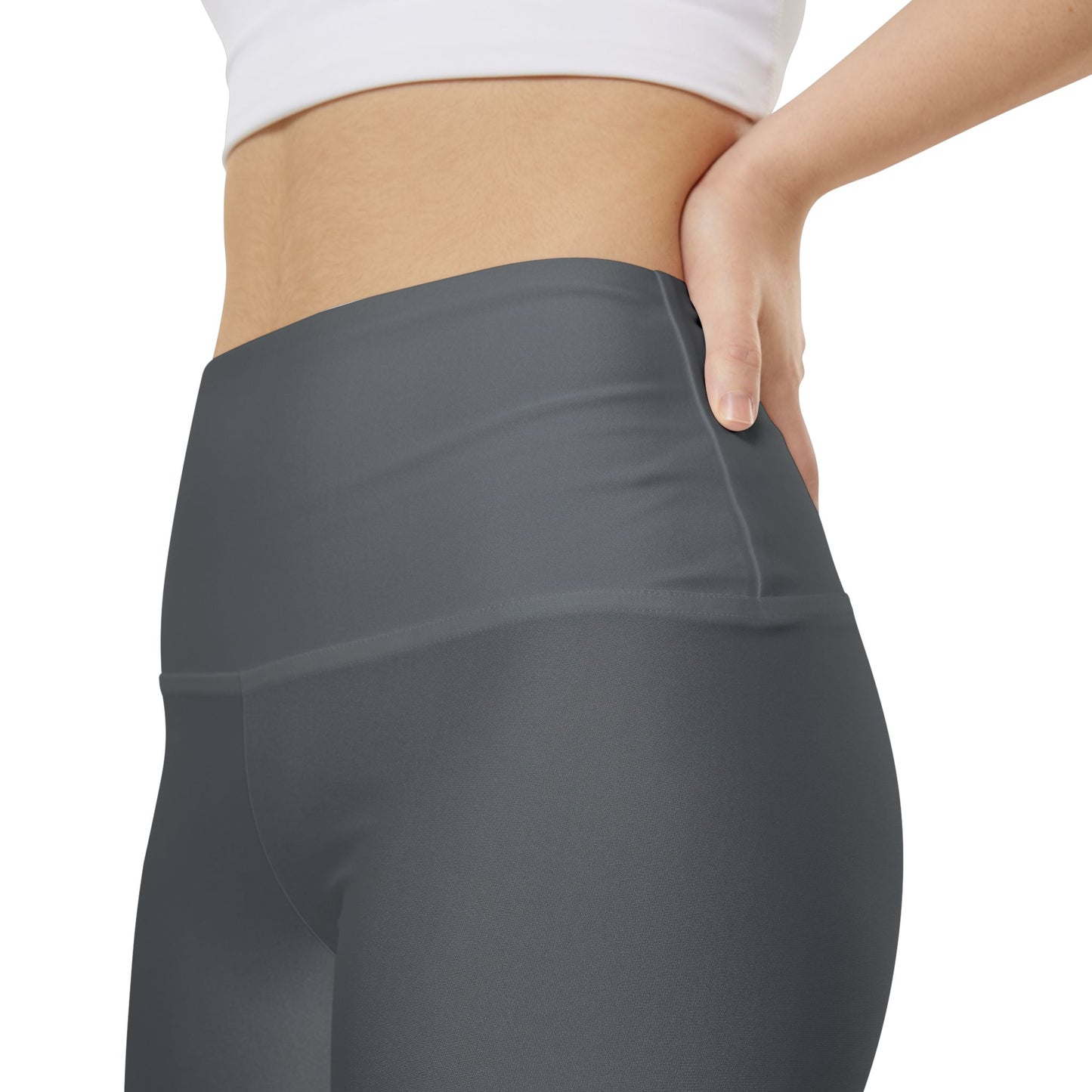 Dim Grey Women's Workout Shorts — High-Waist Biker Shorts for Gym, Yoga & Everyday Activewear