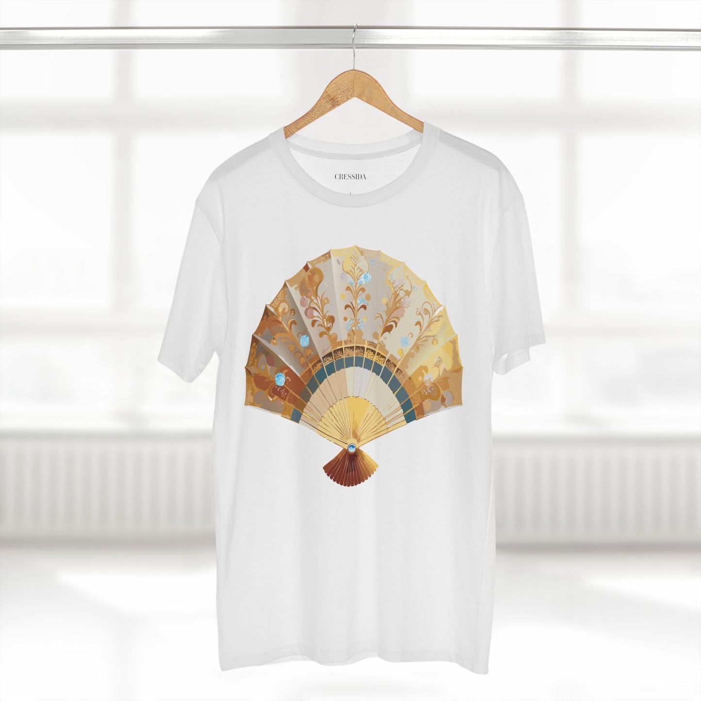 Antique Fan Graphic Design T-Shirt Unisex 100 Cotton Floral Carnival Artwork Tee 21