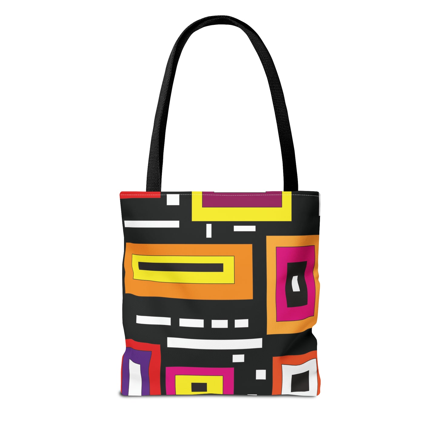 Bolsa de lona con estampados abstractos 