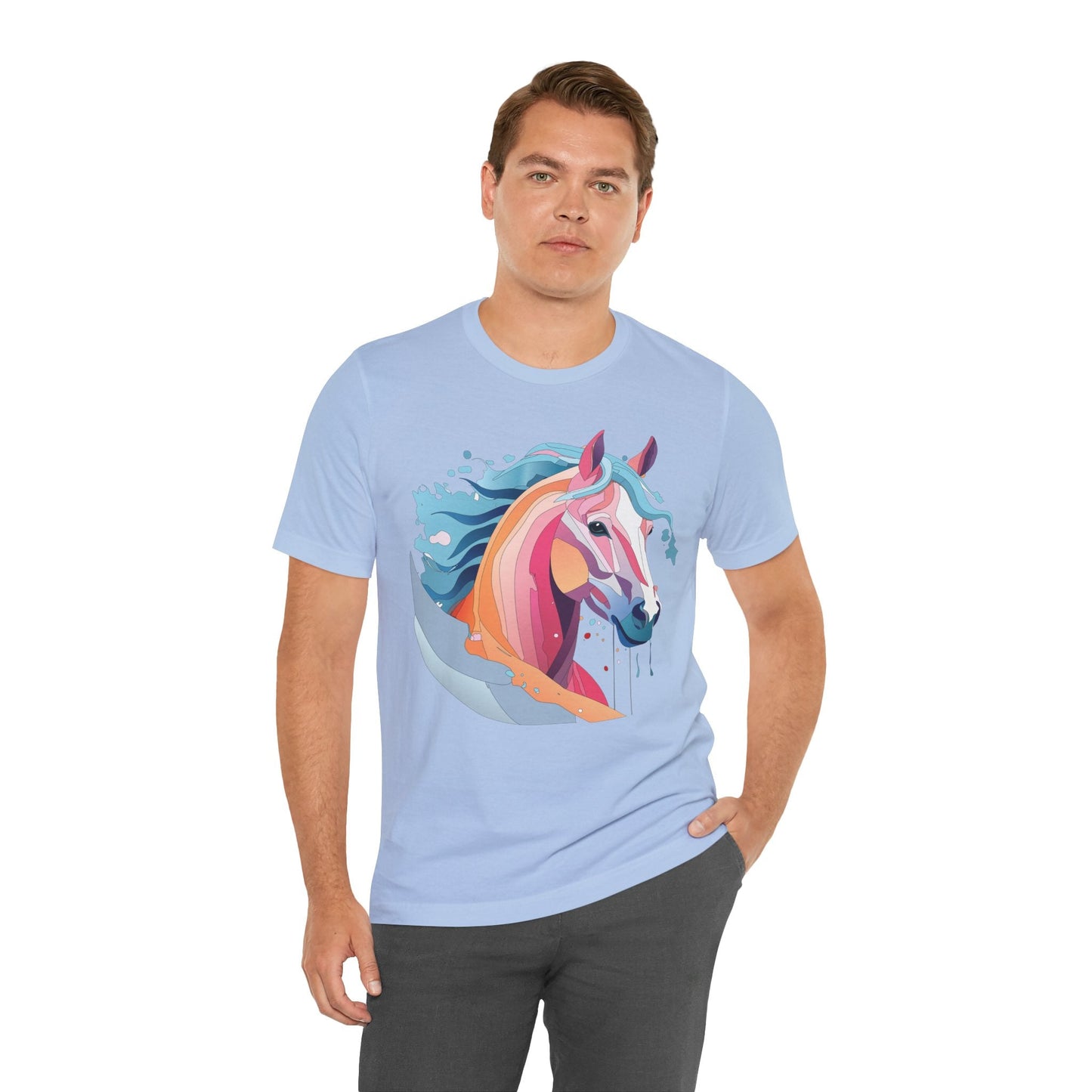 Unisex Animal Tee Shirt With Art Design Wild Animals Short Sleeve Premium Comfort Fit