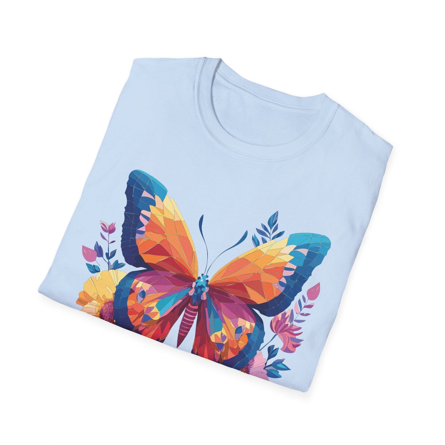 Butterfly Shirt Unisex Softstyle Short Sleeve Tee Monarch Butterfly 100 Percent Cotton