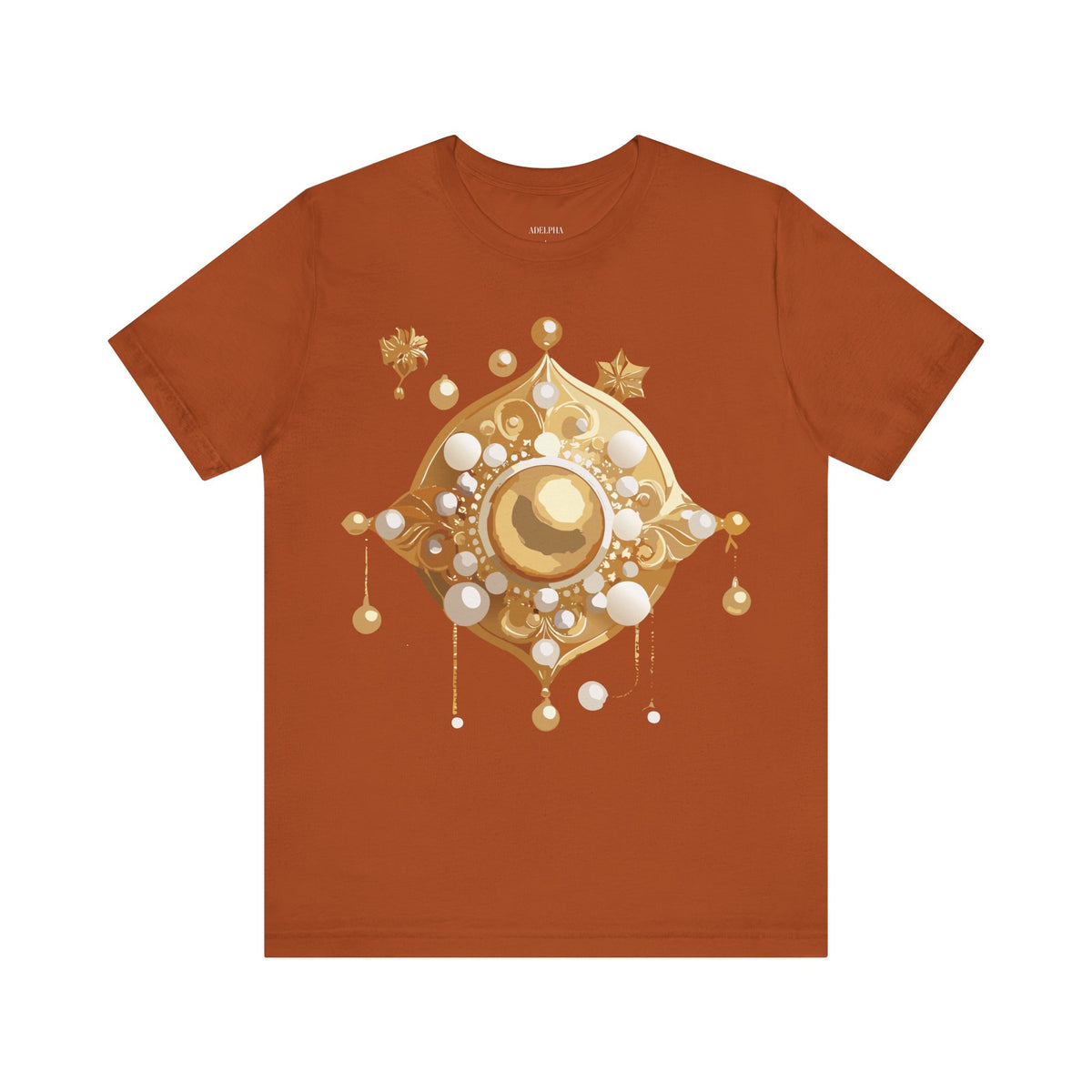 Jewelry Graphic Unisex Cotton Bella+Canvas Tee with Gemstones Art Design m53