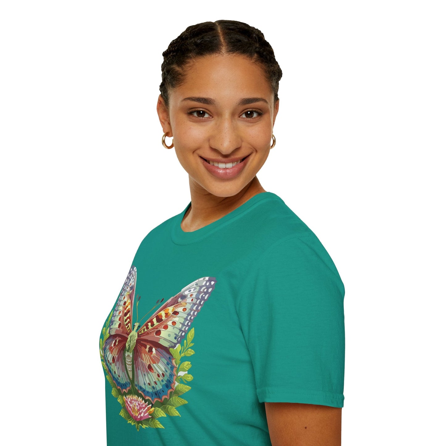 Butterfly Shirt Unisex T Shirt Gildan Softstyle 64000 Breathable Ring Spun Cotton Monarch Tee