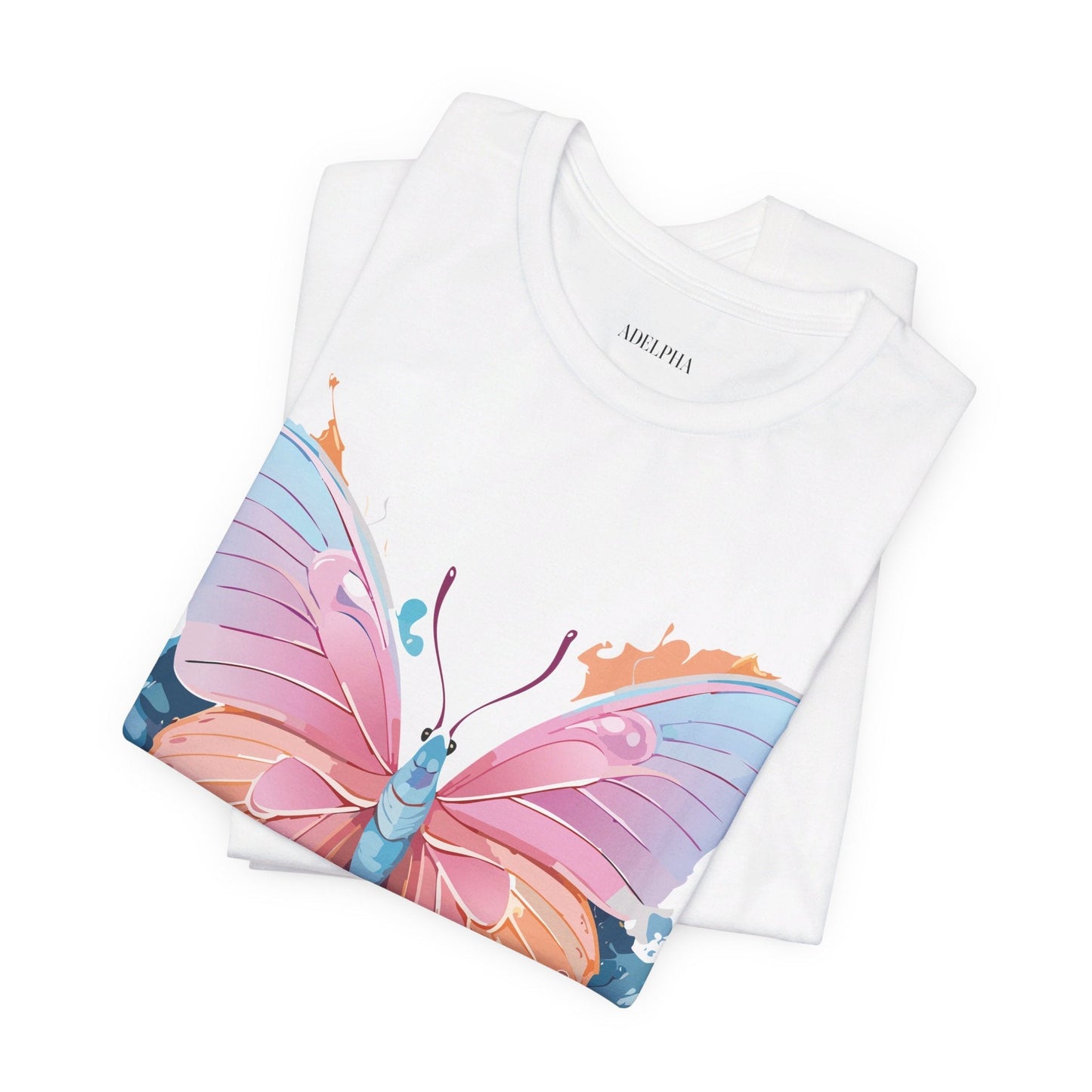 Butterfly Graphic Tee Unisex Short Sleeve Adelpha Vintage Art Shirt