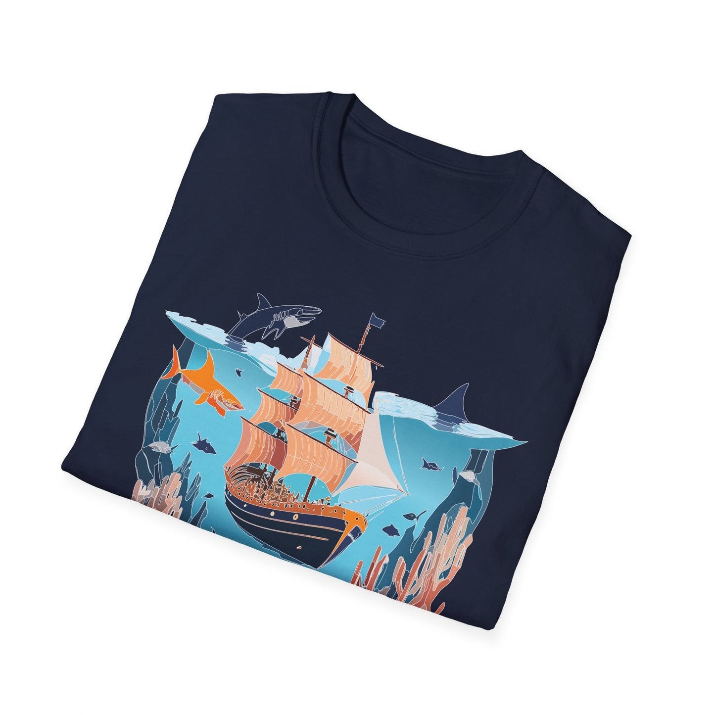 Ocean Graphic Unisex Softstyle Cotton Tee 17