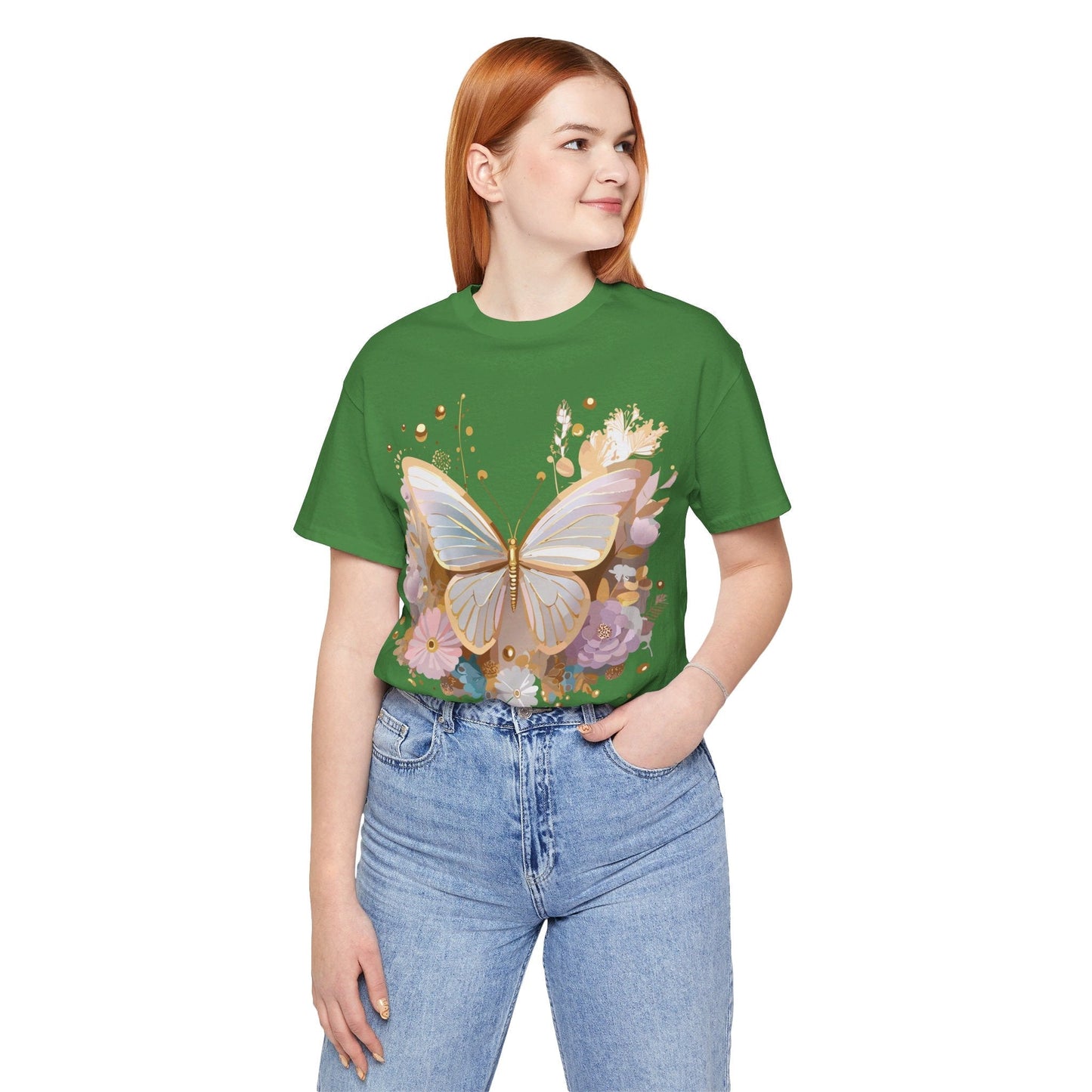 Unisex Graphic Tee With Adelpha Artwork Vintage Butterfly Inspired Art Design Tee