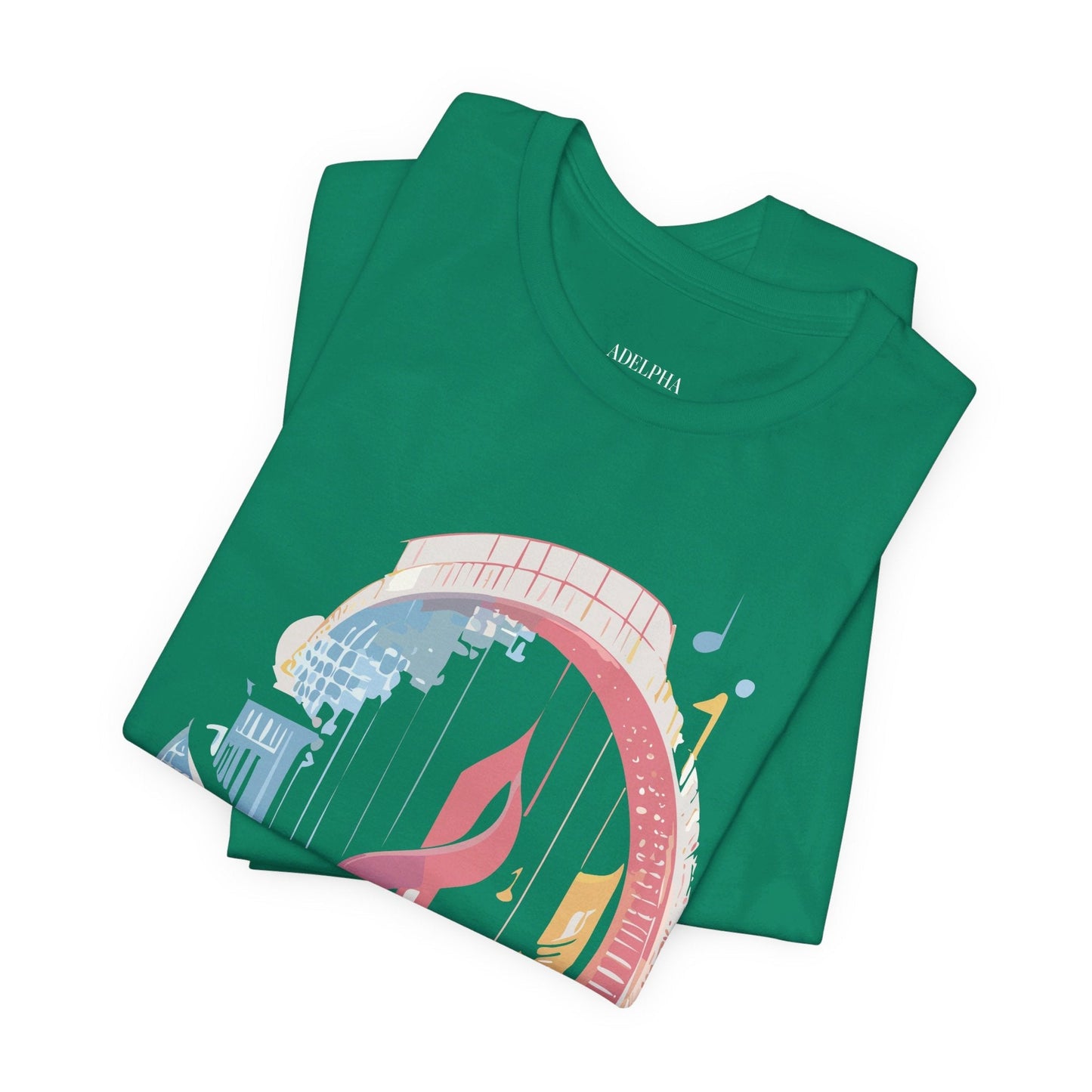 Music Graphic Unisex 100 Cotton Vintage Art with Musical Elements Tee 33