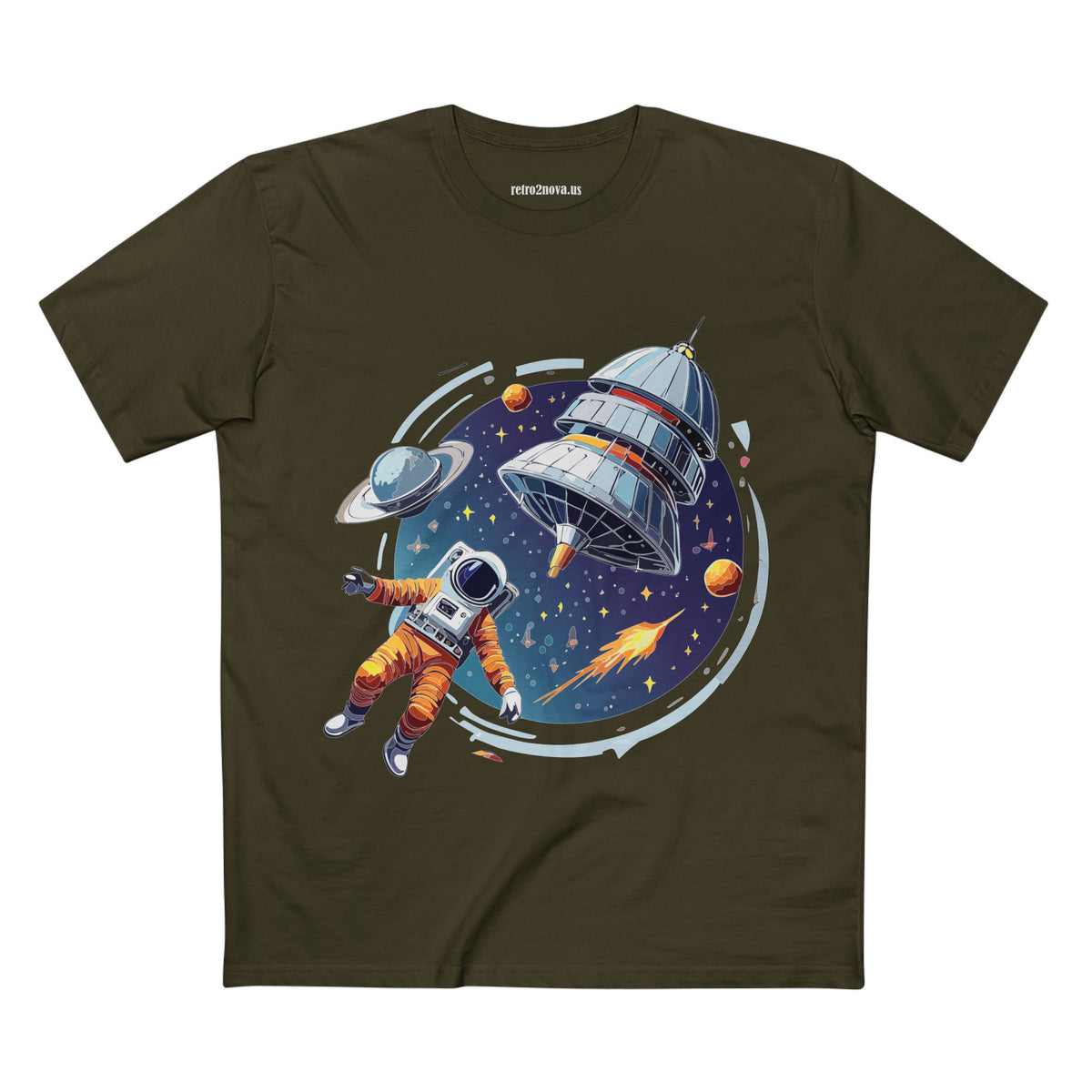 Cosmos Astronaut Graphic Tee Staple Unisex 100 Cotton Tee Shirt - CS-28