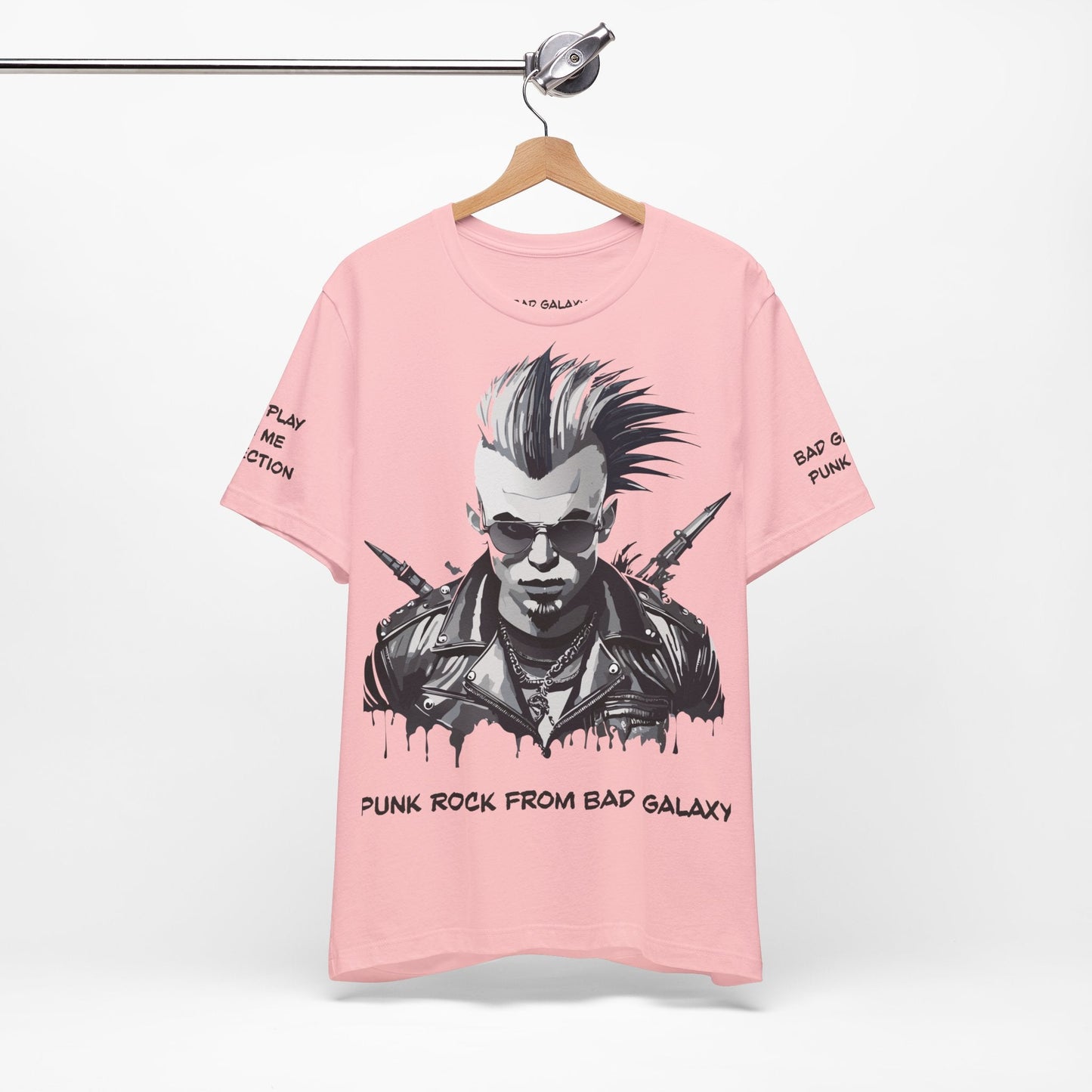 Punk Rock Tee Shirt From Bad Galaxy Made To Order 100 Percent Cotton Eco Friendly Inks USA