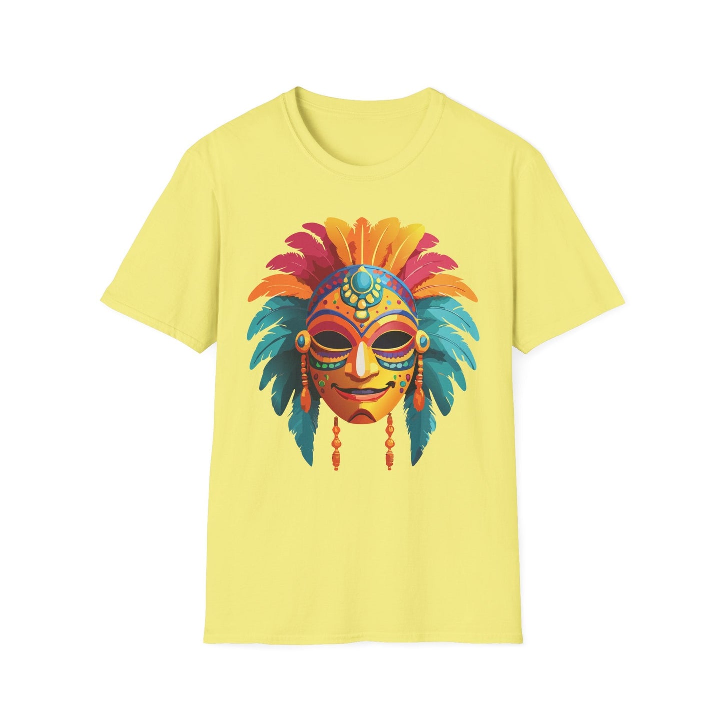 Mask Tee Shirt Unisex Softstyle Gildan 64000 100 Percent Ring Spun Cotton Masquerade Tee