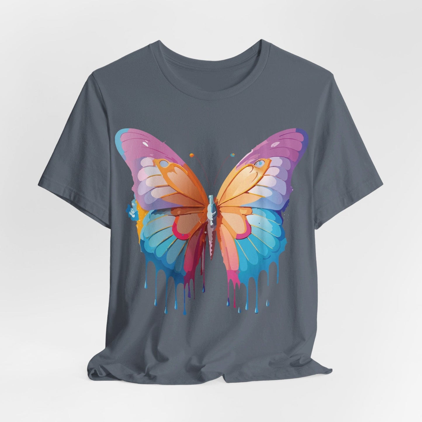 Butterfly Graphic Unisex 100 Cotton Lightweight Vintage Design Jersey Tee 90