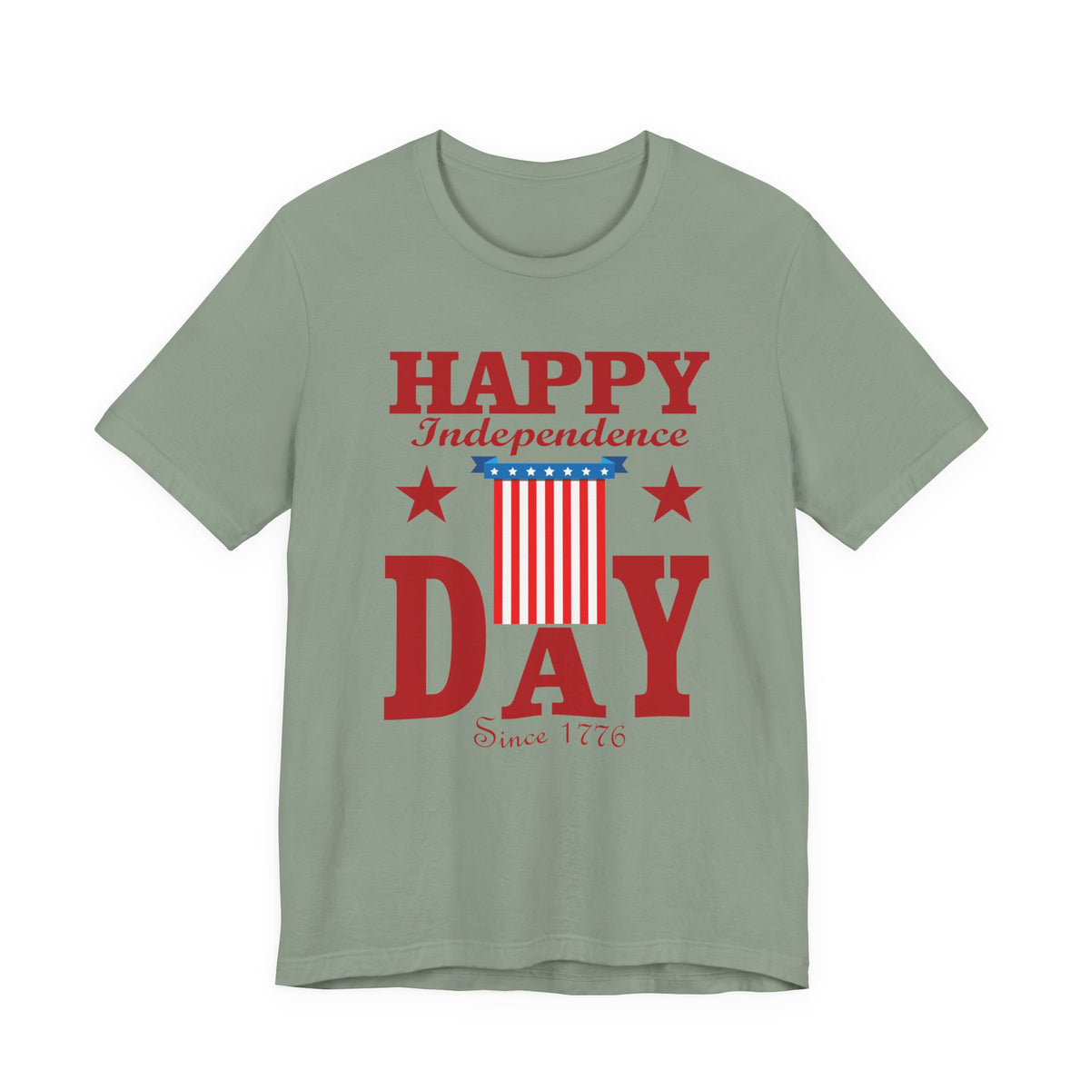 Happy Independence Day Tee Patriotic Stars Stripes July 4th Unisex Cotton Shirt 018