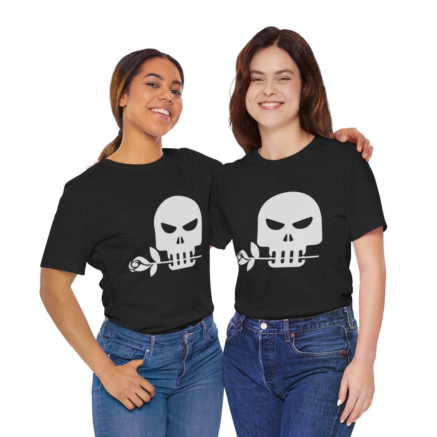 Unisex Cotton Tee Shirt with Skull