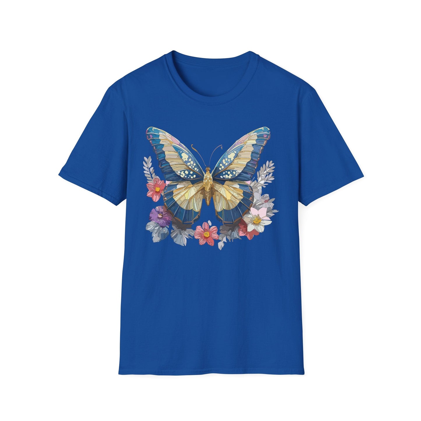 Butterfly Unisex Short Sleeve Tee Shirt Gildan Softstyle 64000 Monarch Design Graphic Tee