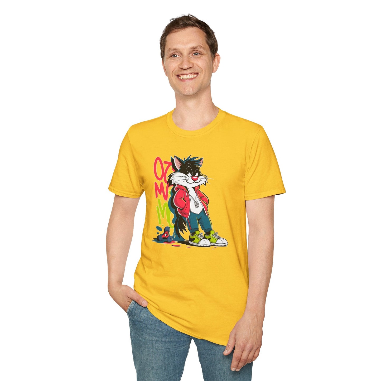 Cartoon T Shirt With Animals And Animation Tee For Unisex Softstyle Gildan 64000