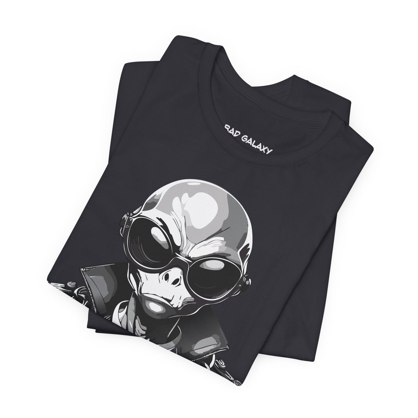 Tee Shirt With Alien From Bad Galaxy 100 Percent Cotton Made To Order Eco Friendly Inks Tee
