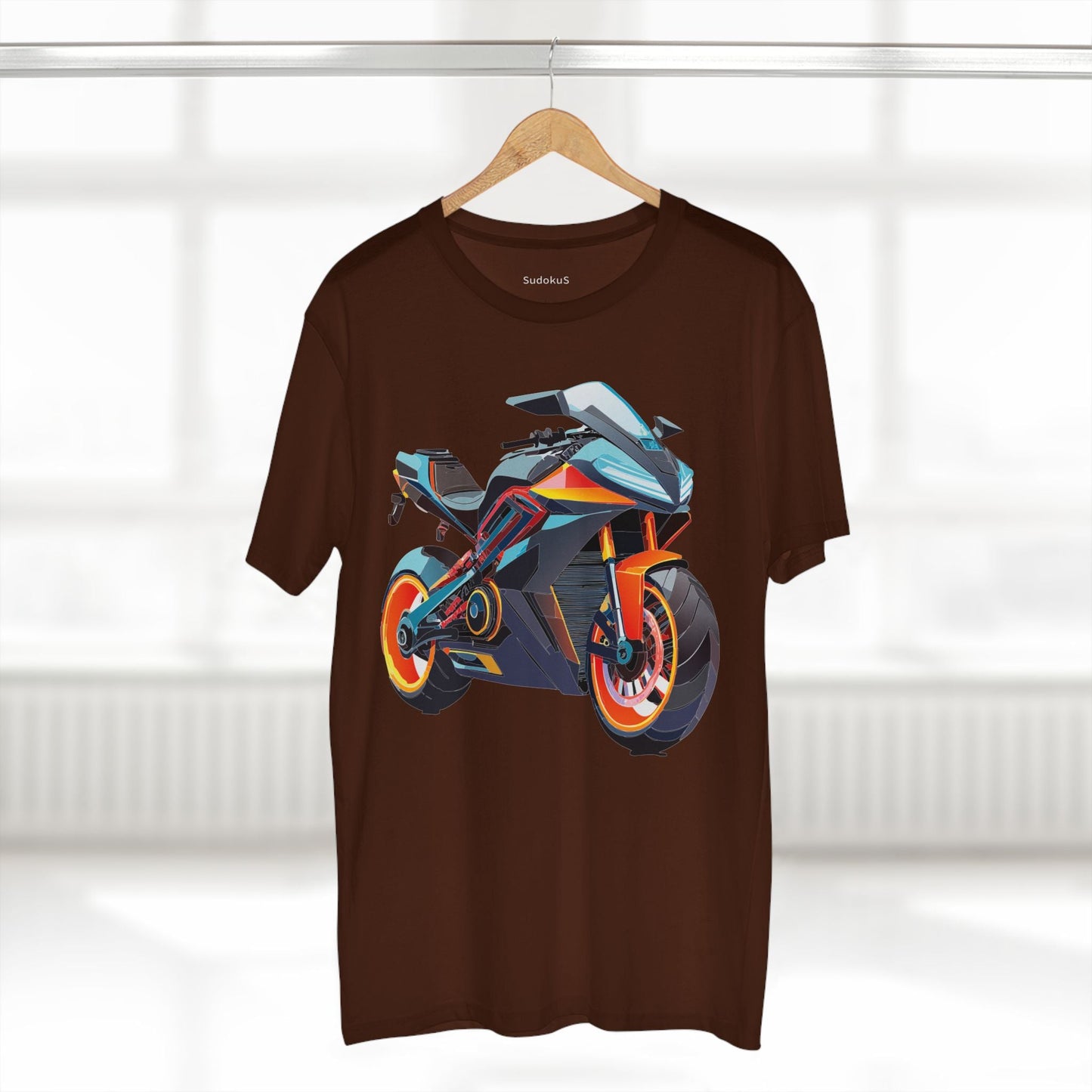 Moto Bike Graphic Unisex 100 Cotton Staple Tee 28