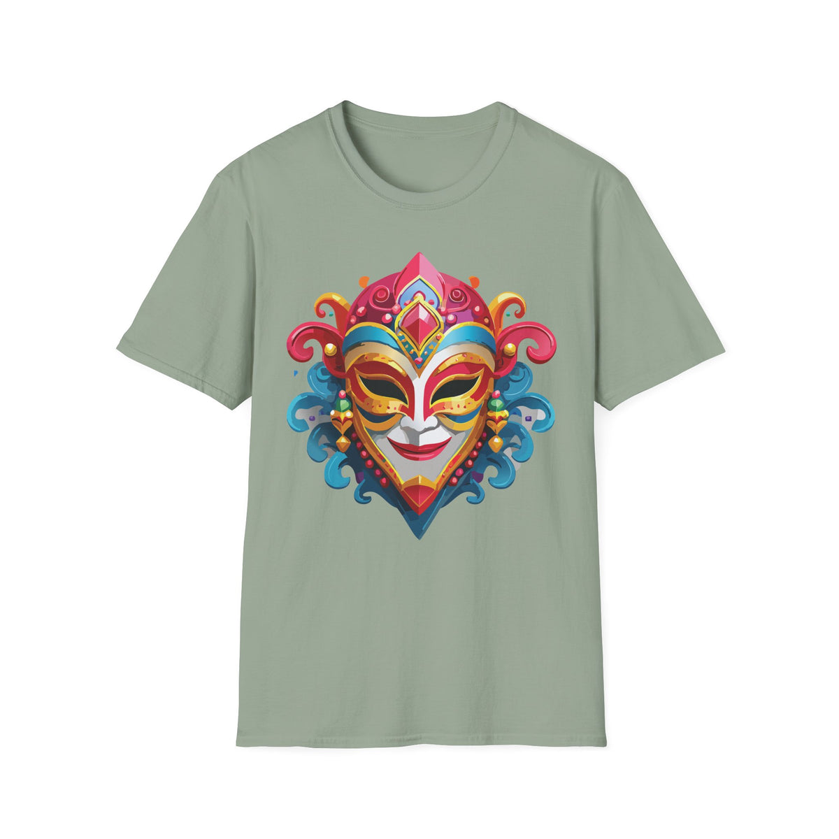 Mask Masquerade Carnival Graphic Tee Gildan Unisex 100 Cotton Tee Shirt m26