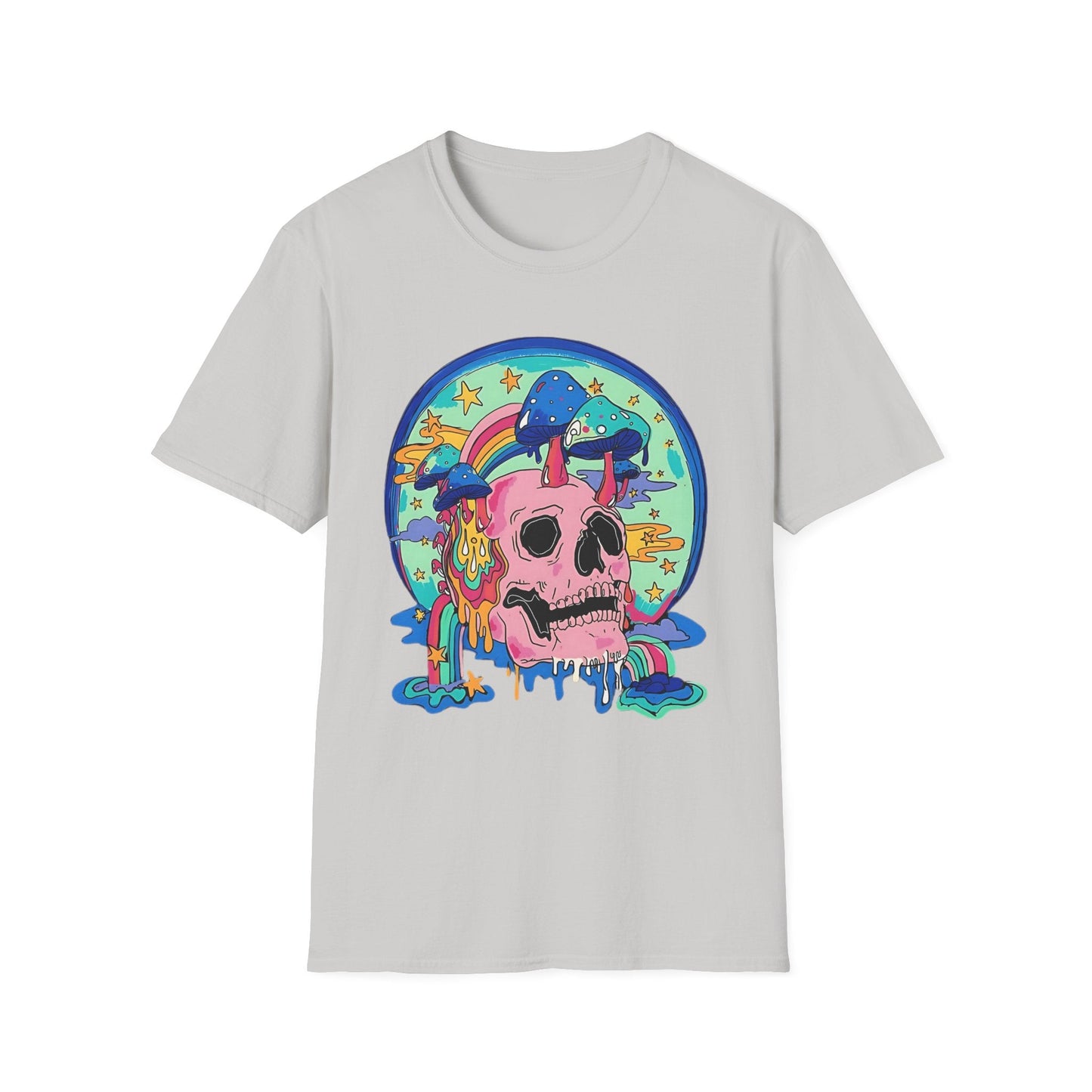 Skull Graphic Tee Unisex Gildan Softstyle 64000 100 Cotton Short Sleeve Shirt Art Design