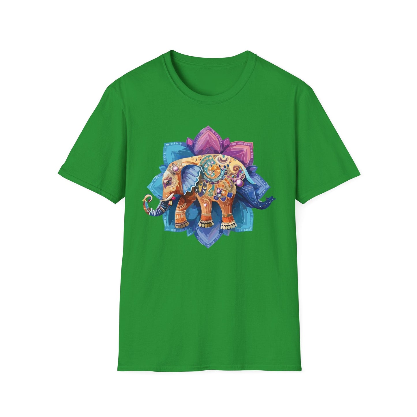 Unisex Elephant T Shirt Softstyle Gildan 64000 Cotton Tee For Animal Lovers And Collectors