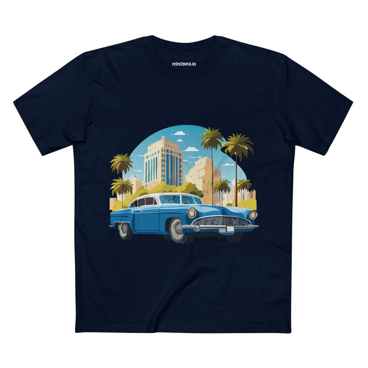 Retro Car Vintage Graphic Tee Staple Unisex 100 Cotton Tee Shirt - RC-23