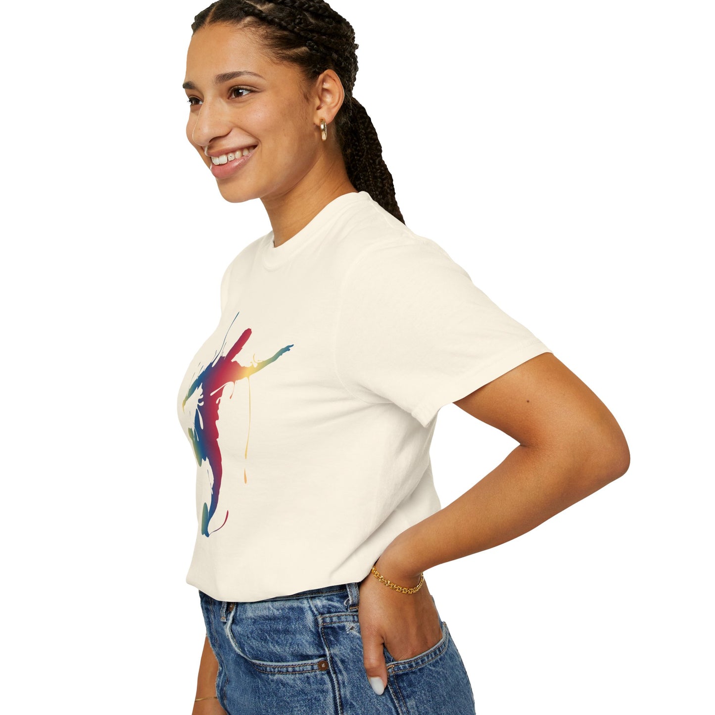 T-shirt unisexe avec motif artistique sportif