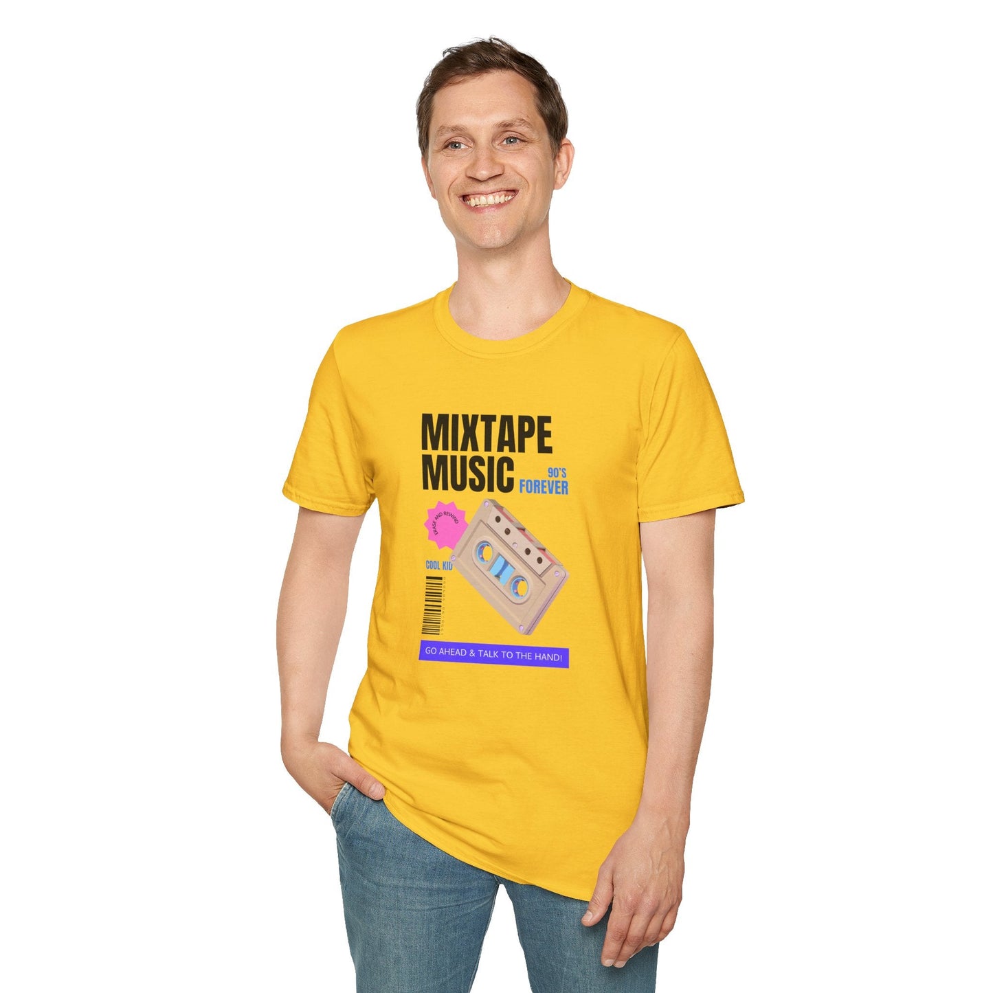 Mixtape Music Vintage Cassette T-Shirt Unisex Cotton Retro Audio Graphic Tee