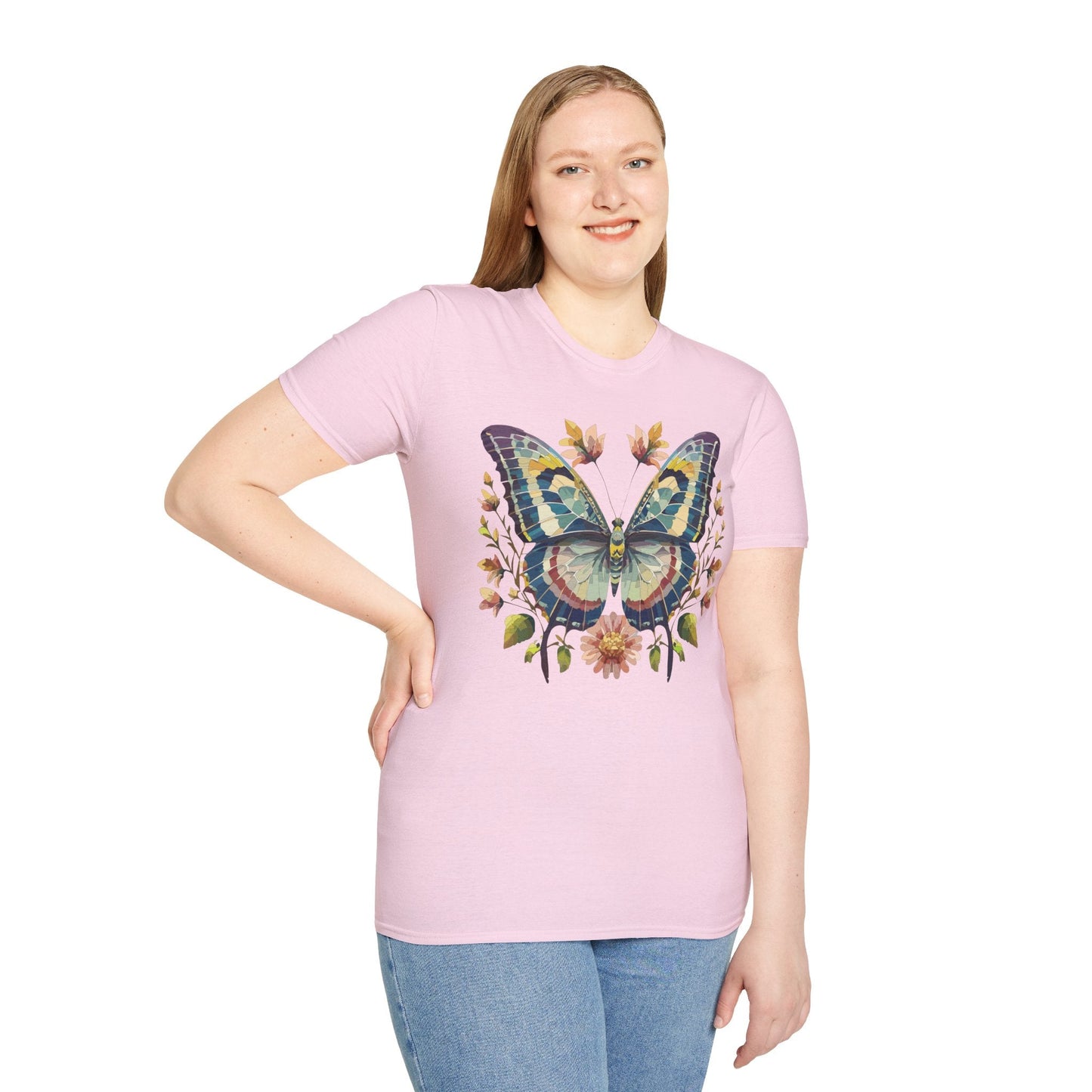 Butterfly Shirt Unisex T Shirt With Monarch Design Gildan Softstyle 64000 Ring Spun Cotton Tee