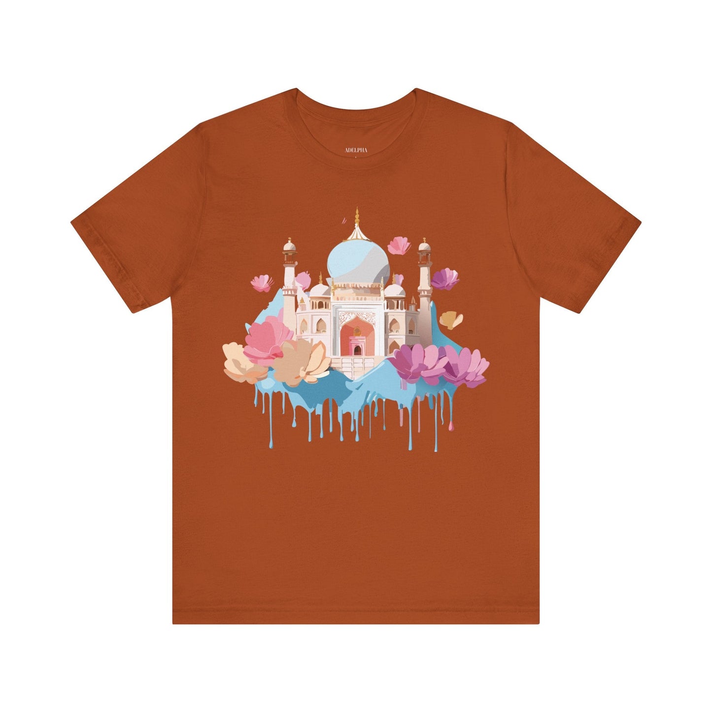 Unisex Taj Mahal Graphic Tee Tourist Shirt With Vintage Adelpha Artwork For Travel Lovers