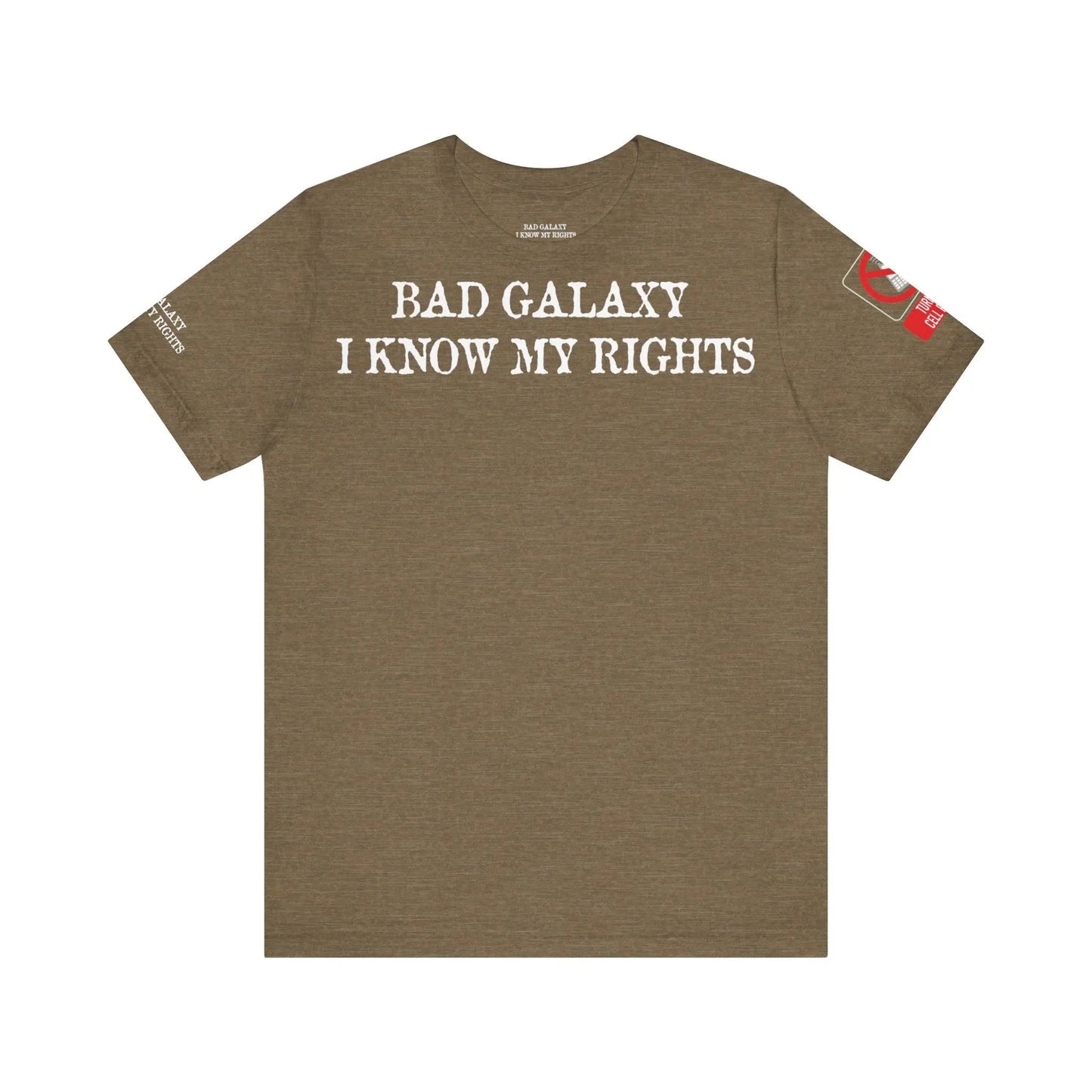 Red Stamp Tee Shirt 100 Percent Cotton From Bad Galaxy Eco Friendly Inks Made To Order In USA