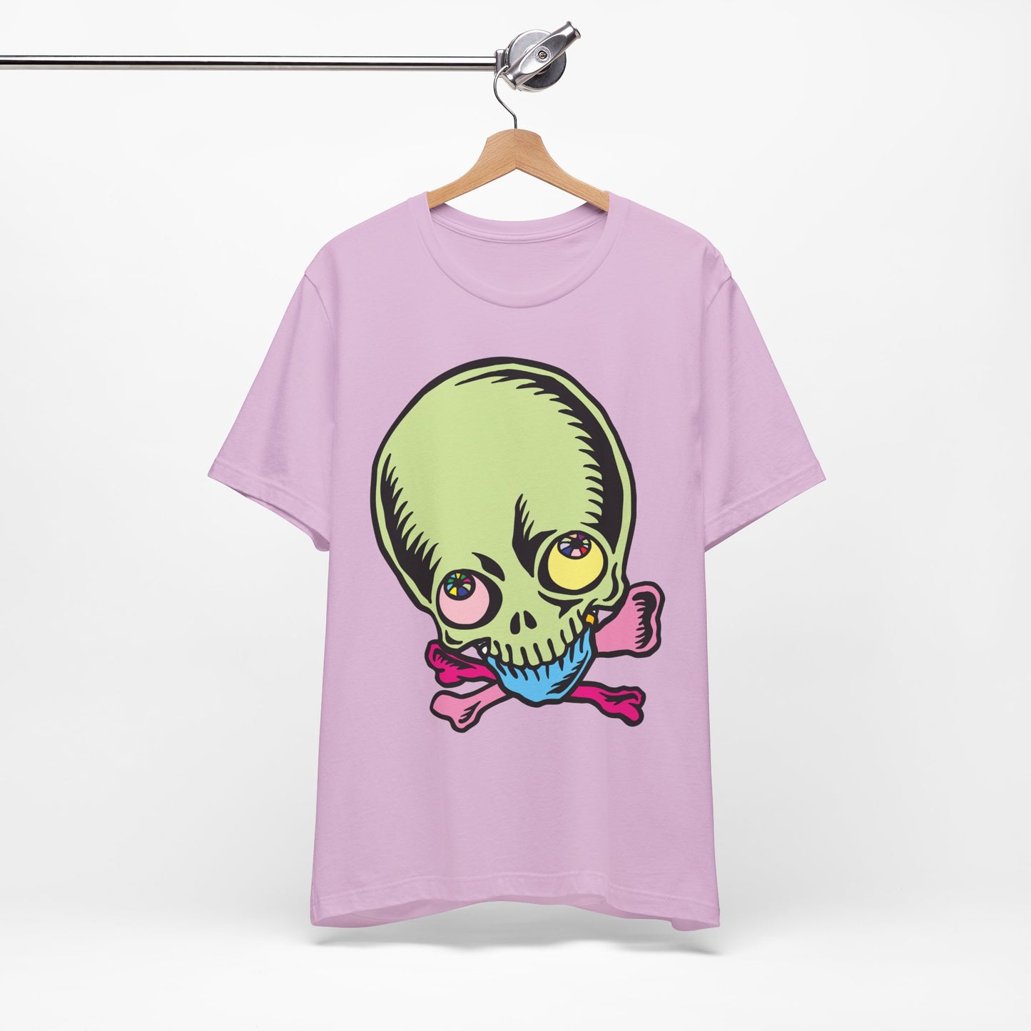 Lt Green Skull Graphic Design Tee, Skull Shirt, Vintage Tees, Art Design T-Shirt, Vintage Graphic Tee, Art Shirts with Skulls