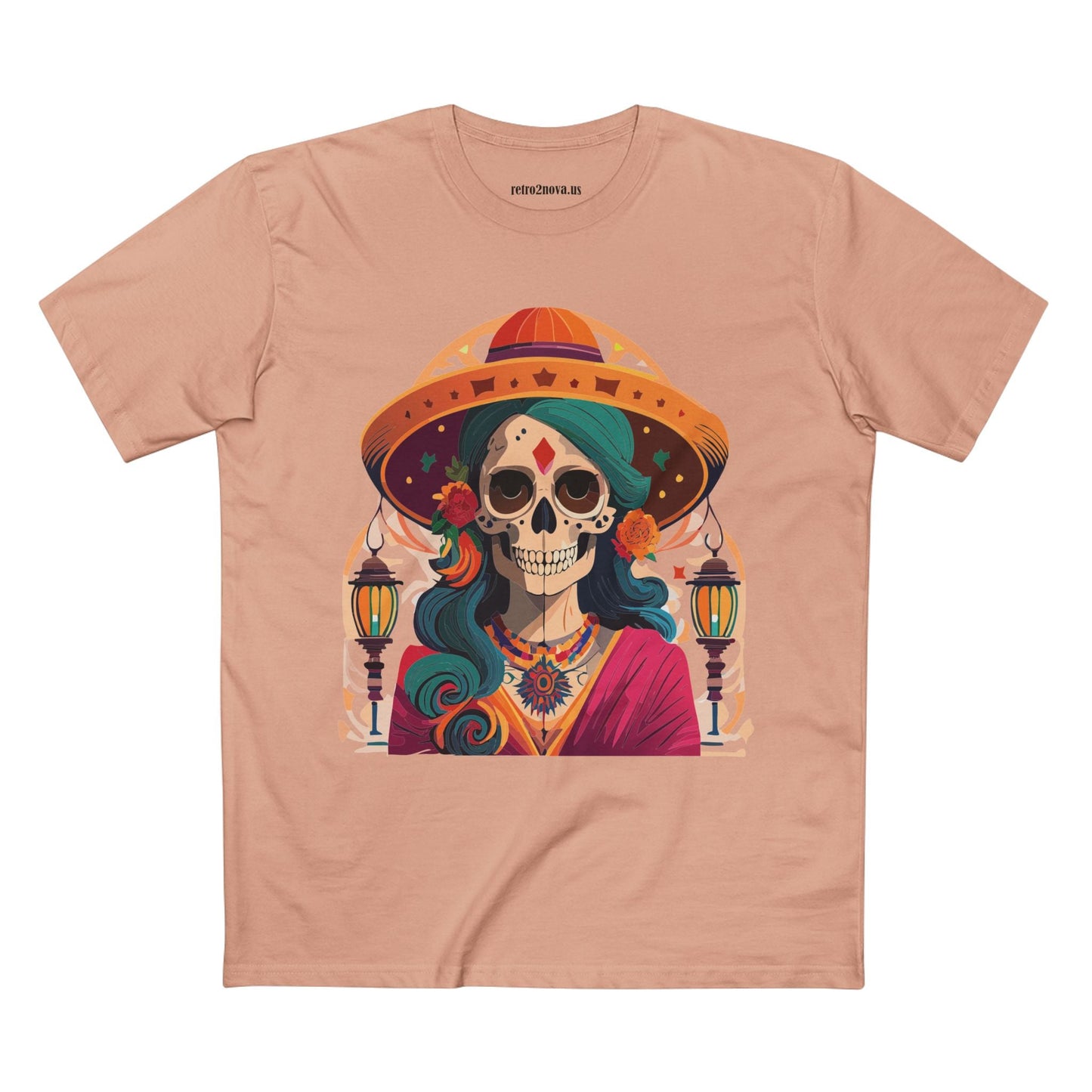Skull Shirt Skeleton Shirt Unisex Premium Cotton Tee With Original Art Design By Retro2Nova