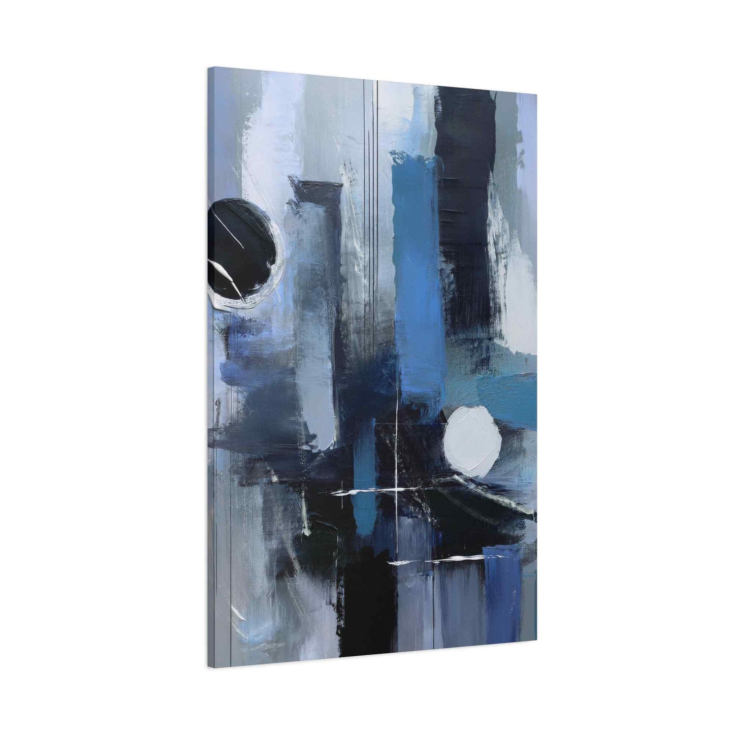 Blue Abstract Painting Print Canvas 20x24,20x30,24x30, 24x32,24x36,30x40, 32x48,36x48,40x60 Pine-Wood Inner Frame ABS-25