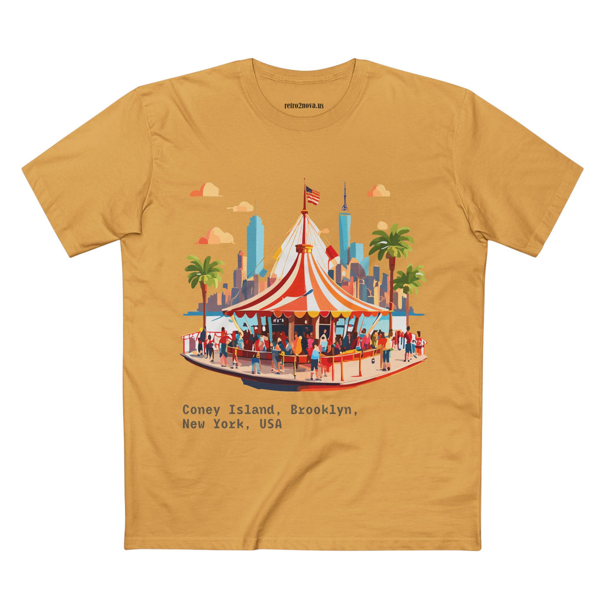 Coney Island Carousel T-Shirt | Brooklyn New York Illustration