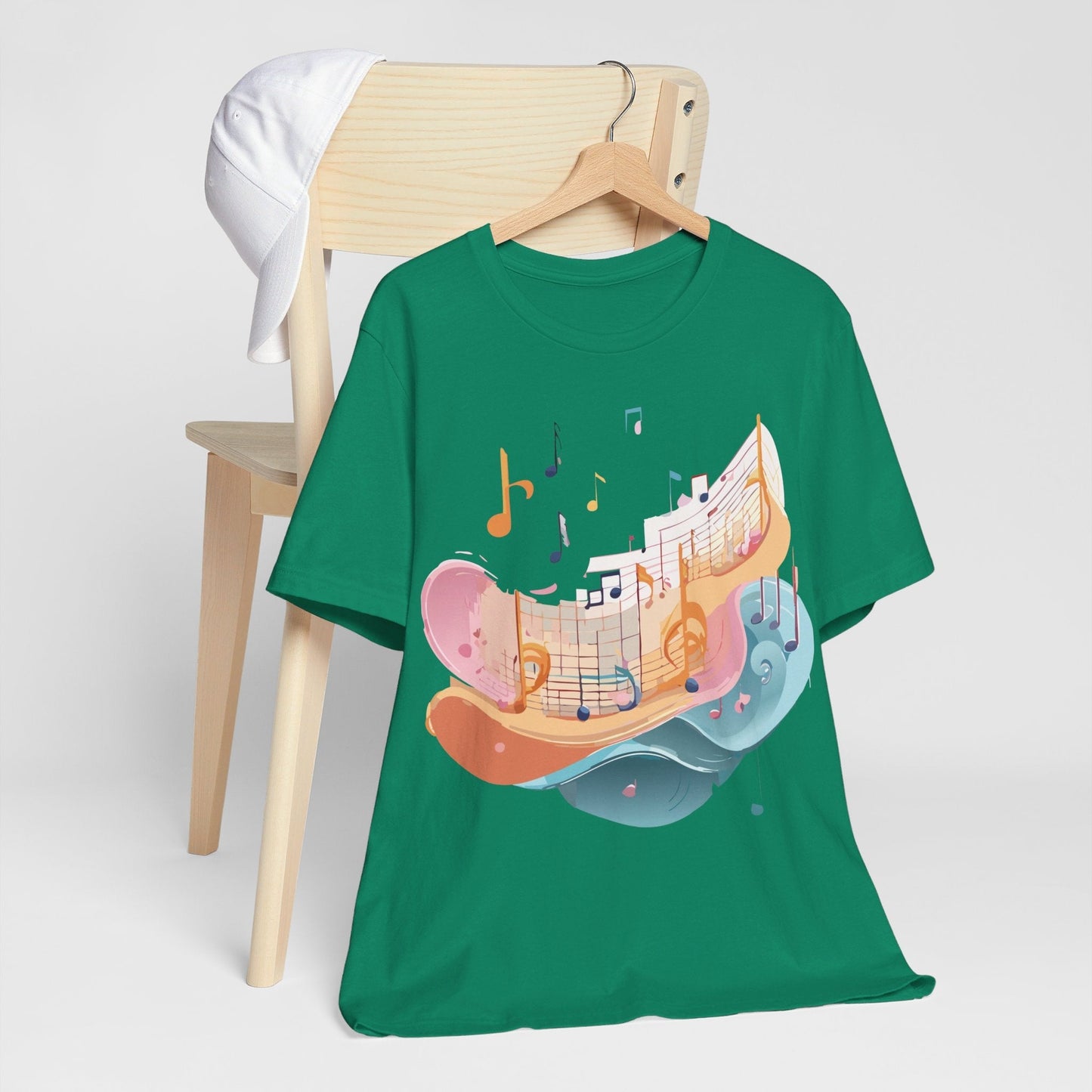 Music Graphic Unisex 100 Cotton Vintage Art with Musical Elements Tee 27