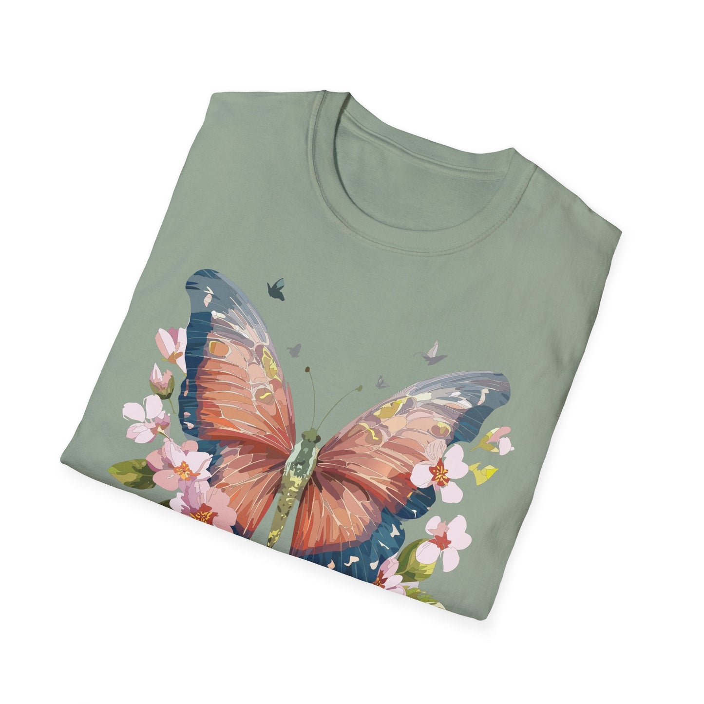 Unisex Monarch Butterfly T Shirt Softstyle 64000 Gildan Ring Spun Cotton Tee Lightweight Comfort