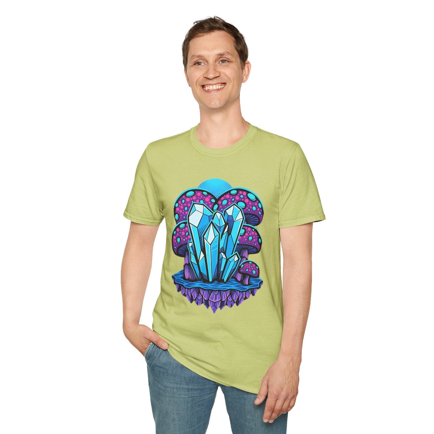Mashroom Tee Shirt Softstyle Gildan 64000 100 Percent Ring Spun Cotton Breathable Funny Fungus