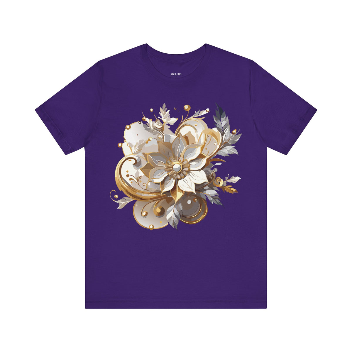 Jewelry Graphic Unisex Cotton Bella+Canvas Tee with Gemstones Art Design m42