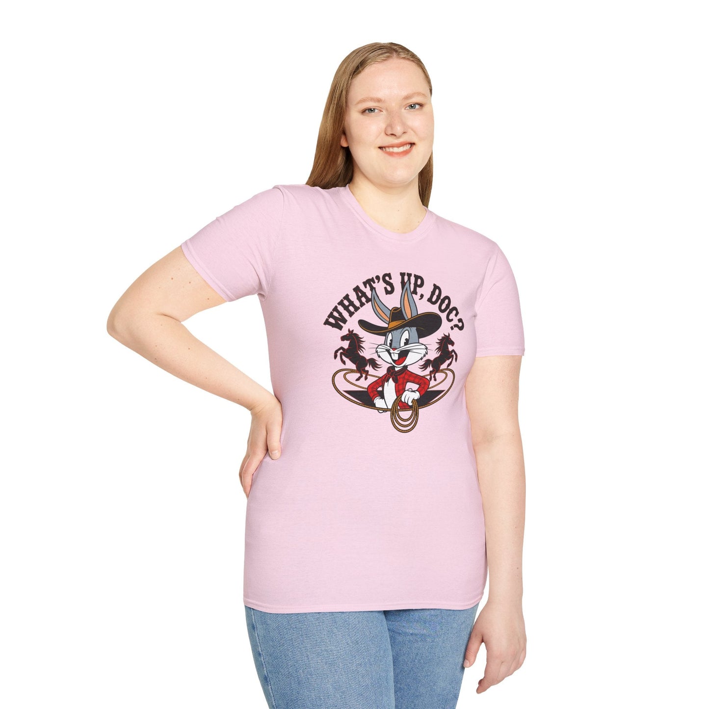 Bugs Bunny Shirt Unisex Cartoon T Shirt With Animation Design Softstyle Gildan 64000