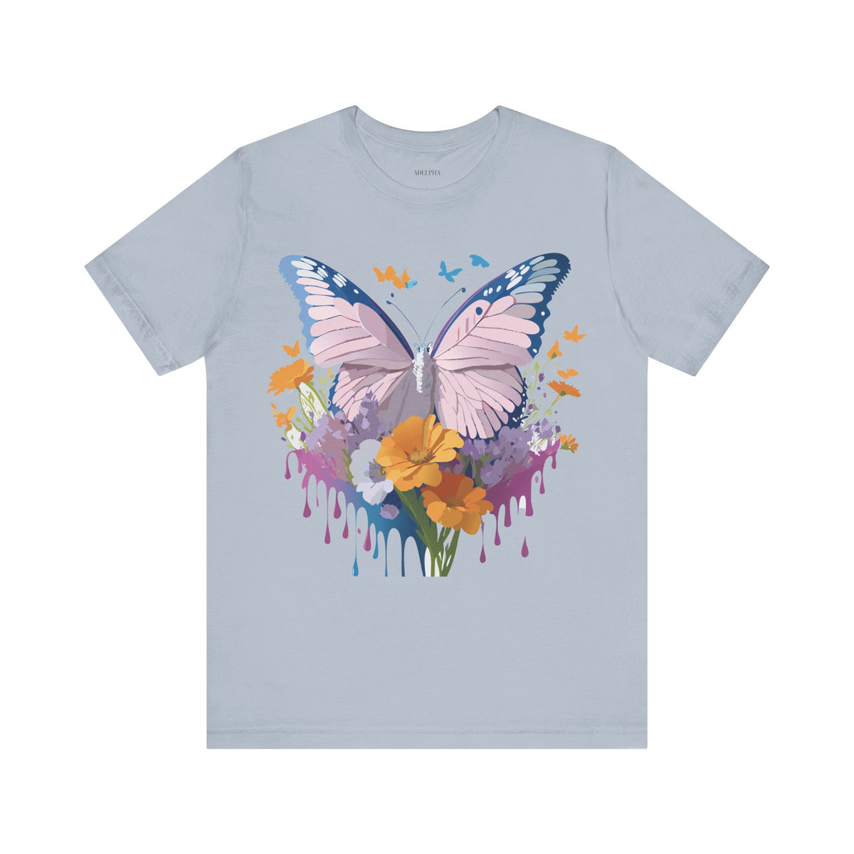 Butterfly Graphic Unisex Cotton Bella+Canvas Tee with Art Design n20