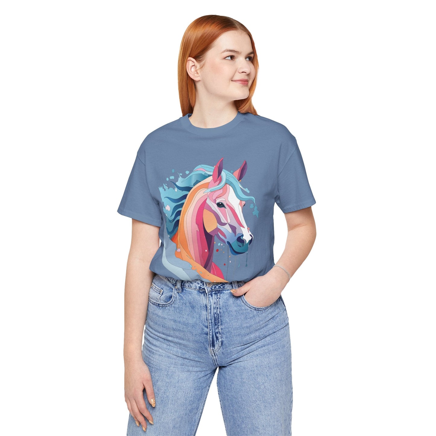 Unisex Animal Tee Shirt With Art Design Wild Animals Short Sleeve Premium Comfort Fit