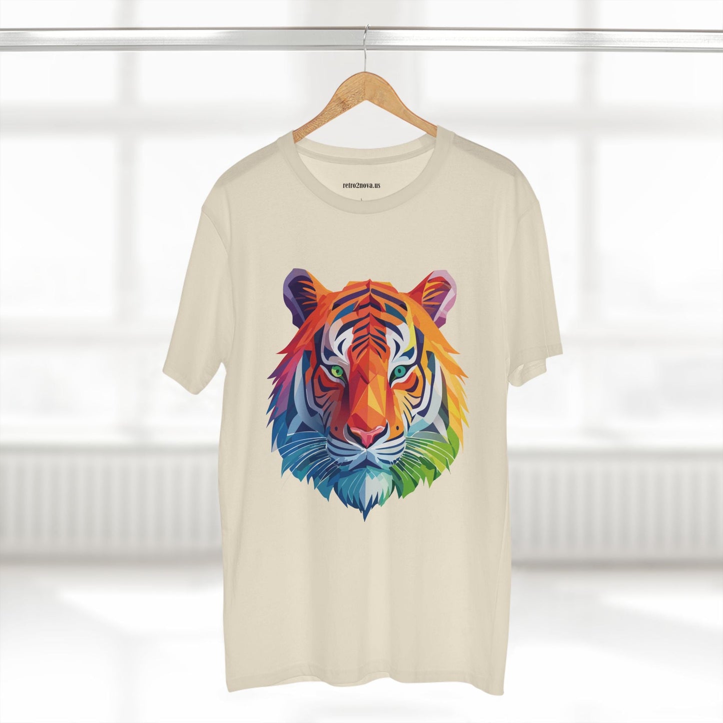 Tiger Animal Shirt Unisex Premium Cotton Tee With Original Art Design Retro2Nova Art Collection Exclusive Art Print
