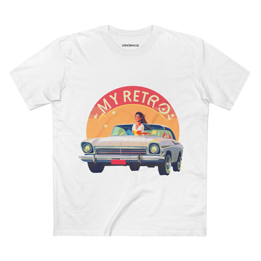 Retro Car Vintage Graphic Tee Staple Unisex 100 Cotton Tee Shirt - RC-26