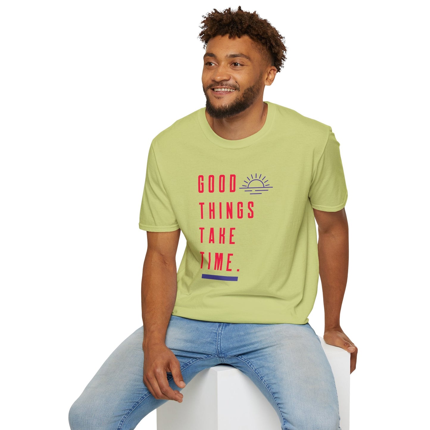 Positive Slogan T Shirt Unisex Gildan Softstyle 64000 Ring Spun Cotton Tee With Positive Words